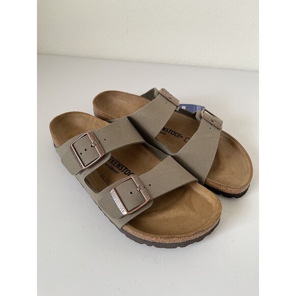 Birkenstock Other - Birkenstock Arizona Sandals Stone Birko-Flor EU 42 US Men’s 9 Women’s 11 NWT